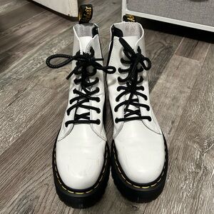 Platform White Jadon Dr. Martens Boots